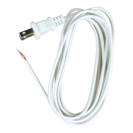 JANDORF 8' White Lamp Cord 18-2 SPT1 C60134